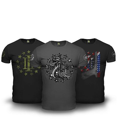 Kit 3 Camisetas Masculinas Magnata Three Percent