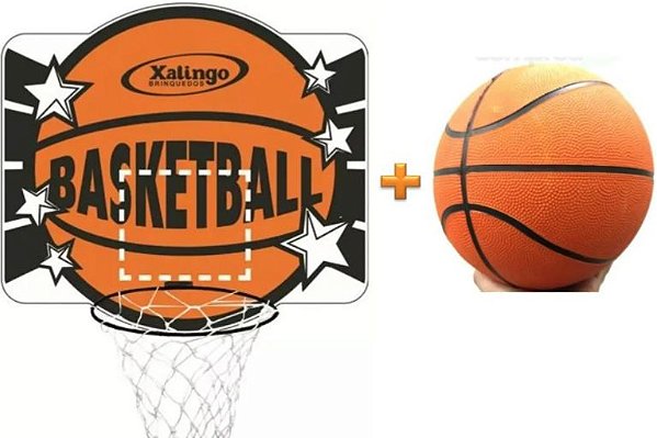 Kit Basquete Cesta + Bola Oficial Basketball