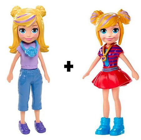 Hora de Brincar 2 Amigas, Polly Pocket, Mattel 