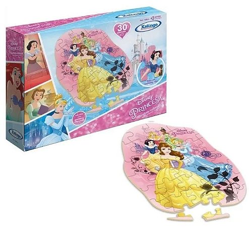 Quebra Cabeça Princesas Disney 30 Peças Infantil Xalingo