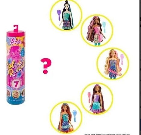 Barbie Color Reveal 7 Surpresas Diferentes Fashion Rosa