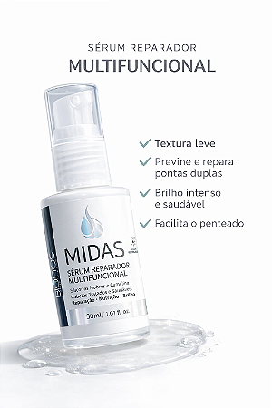 Midas Reparador De Pontas Sérum Protetor Térmico Biofios Profissional 30ml