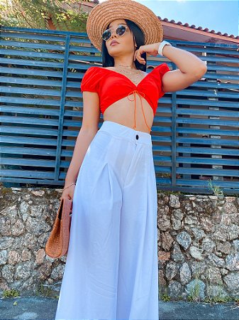 Pantalona na cor branca