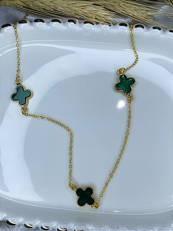 Colar Cartier  inspiração VG verde
