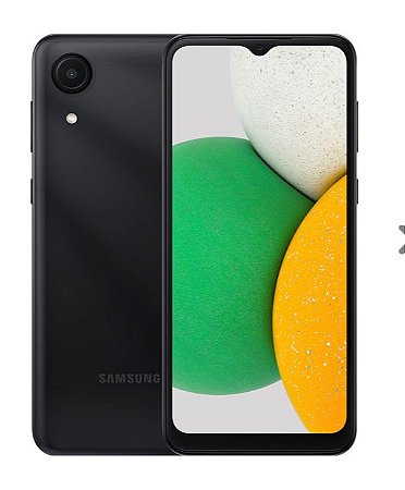 Smartphone Samsung Galaxy A03 Core, 32GB, 2GB RAM, Octa Core, Selfie de 5MP, Tela Infinita de 6.5" Preto