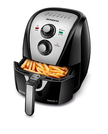 Fritadeira Air Fryer Mondial sem Óleo, Air Fryer, 4L com Timer - AFN-40-BI 220V