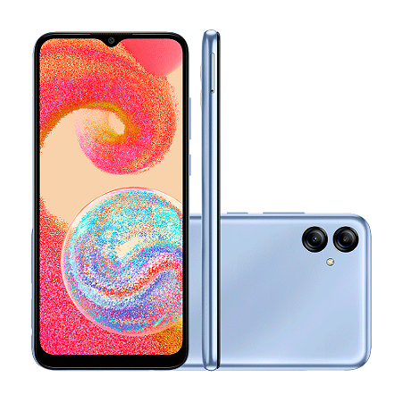 Smartphone Samsung Galaxy A04e, 64GB, 3GB RAM Processador Octa-Core, Selfie 5MP Modo Retrato, Tela 6.5" Azul