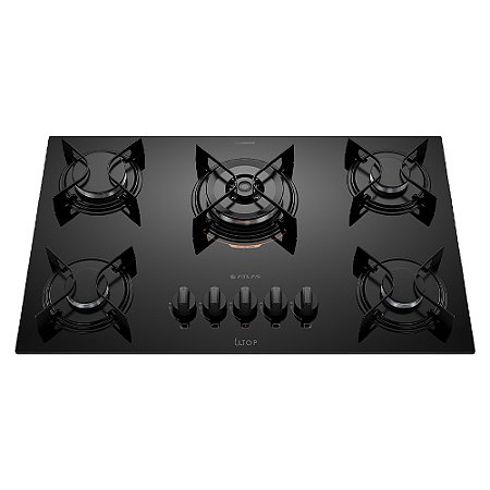 FOGÃO 5B ATLAS UTOP COOKTOP TC GLASS MESA VIDRO PRETO