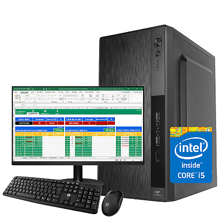 Computador Completo Intel Core i5-2400 8GB RAM SSD 120GB com Monitor, Teclado e Mouse