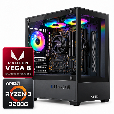 PC Gamer AMD Ryzen 3 3200G Vega 8 16GB RAM DDR4 3200MHz SSD 240GB