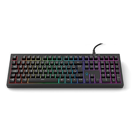 Teclado Gamer Semimecânico OX Astra ABNT2 Rainbow Anti-Ghosting USB-C Preto 72837