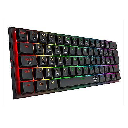 Teclado Mecânico Redragon Anivia Pro K614RGB-PRO, ABNT2, RGB, Switch Blue Low Profile, Sem Fio, Preto