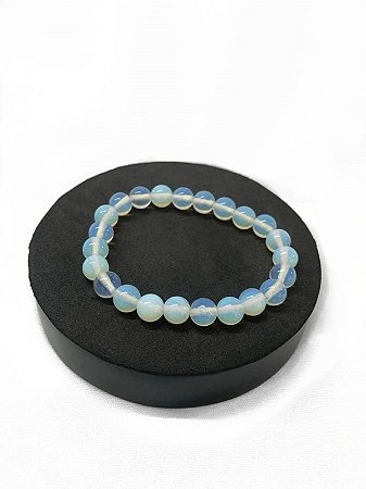 PULSEIRA PEDRA DA LUA (OPALINA) 10MM