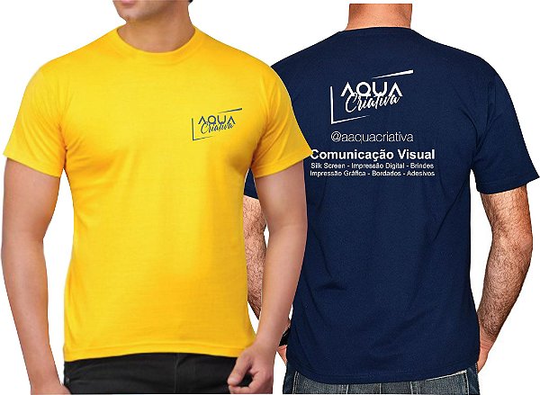 Camiseta 100% Algodão ou Mescla  P ao GG CORES (valor para 10 unidades)