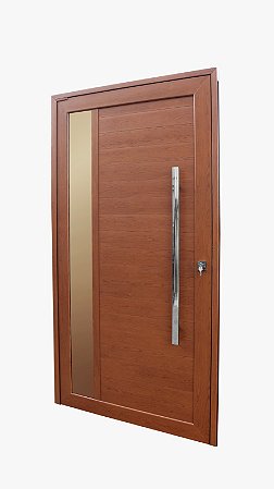 Porta Lambri Pivotante C/ Vidro e Puxador 100CM