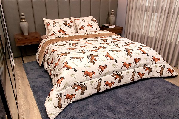 Coberdrom com Fleece Horse Chocolate