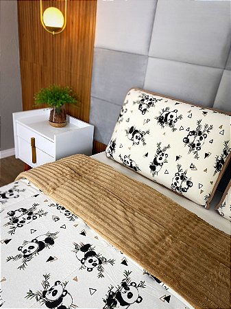 Coberdrom com Fleece Panda Chocolate