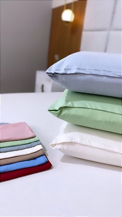 Kit com 2 Fronhas Lisa em Malha 100% Algodão Gold Home