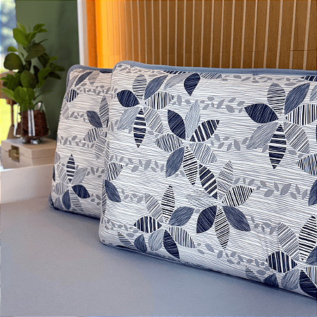 Kit com 2 Fronhas em Malha 100% Algodão Verona Cinza Gold Home