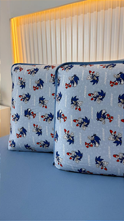 Jogo de Lençol com Elástico em Malha 100% Algodão Speedy Azul Gold Home