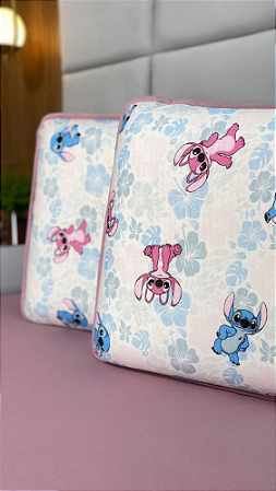 Jogo de Lençol com Elástico em Malha 100% Algodão Stitch Rose Gold Home