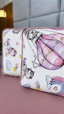 Kit com 2 Fronhas em Malha 100% Algodão Balão Mágico Rose Gold Home