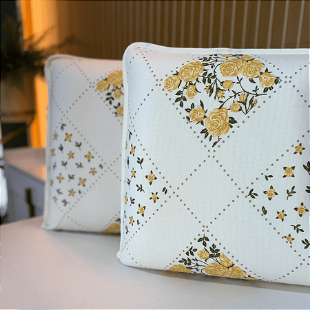 Jogo de Lençol com Elástico em Malha 100% Algodão Line Off Gold Home