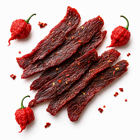 Revills Beef Jerky - Sabor Carolina Reaper 250 Gramas