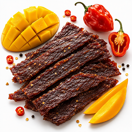 Revills Beef Jerky - Sabor Manga Habanero 250 Gramas
