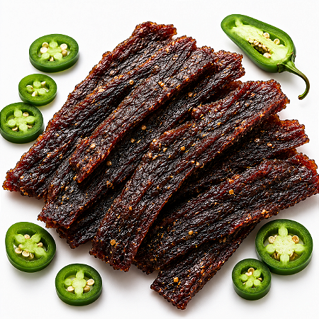 Revills Beef Jerky - Sabor Pimenta Jalapeño Verde 250 Gramas