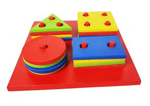 Jogo Puzzle Geométrico - Formas  Brinquedo Educativo Montessori