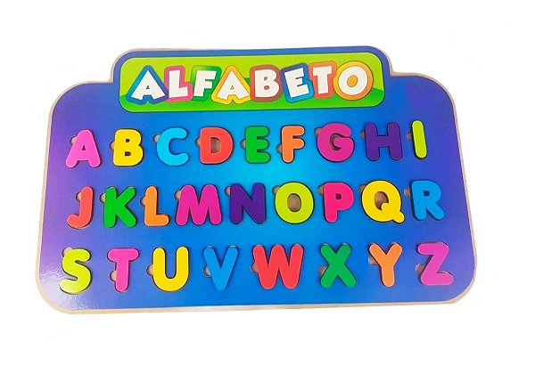 Brinquedo Educativo Painel Alfabeto Letra Madeira Pedagógico