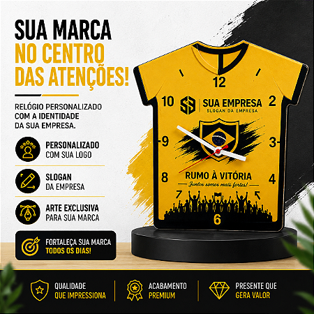 Relógio De Parede Brasil Personalizados Brinde Corporativo