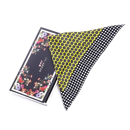 Lenço estampa poá amarelo SCARF ME