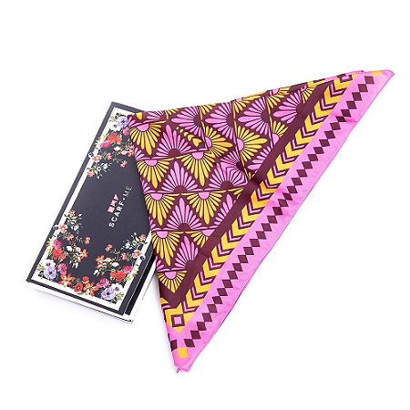 Lenço  mini penas marrom SCARF ME