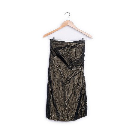 Vestido ANIMALE dourado com tule