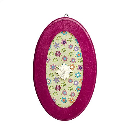 Quadro Oval Pequeno Rosa Espírito Santo