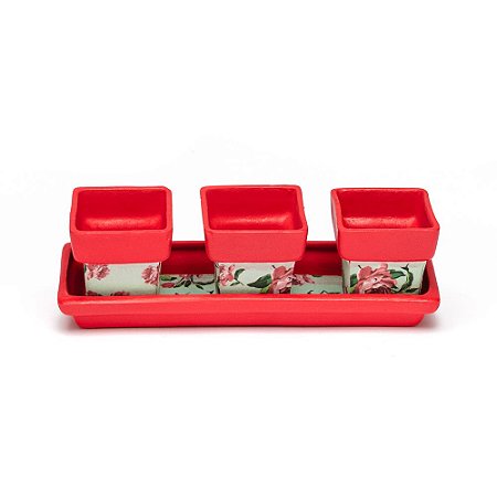 Conjunto Mini Vasos Vermelhos