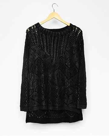 Malha de tricot preta LITA MORTARI
