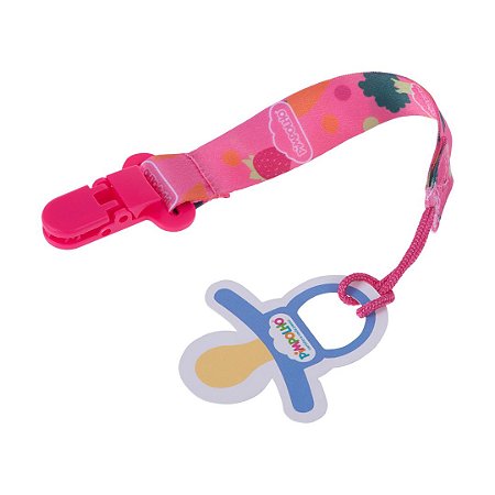 Prendedor De Chupeta Frutinha Rosa - Pimpolho