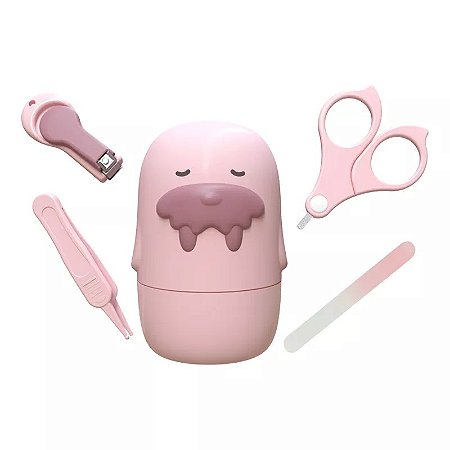 Kit higiene primeiros meses 04 peças - Rosa