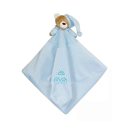 Naninha Com Prendedor de Chupeta Urso Nino Azul Bebê- Zip