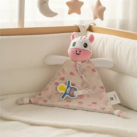 Naninha Bebê Com Prendedor De Chupeta Zebrinha - Pimpolho