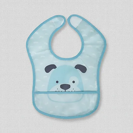 Babador Bebê Impermeável Com Bolso Cachorrinho - Buba