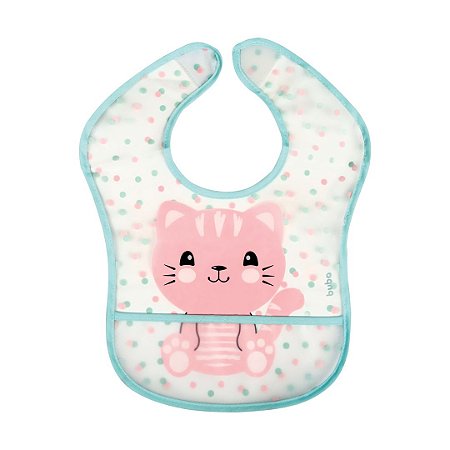 Babador Impermeável com Bolso Gatinha - Buba