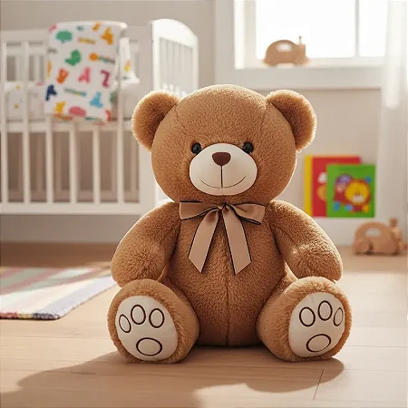 Pelúcia Infantil Ursinho Carinho Caramelo - Buba