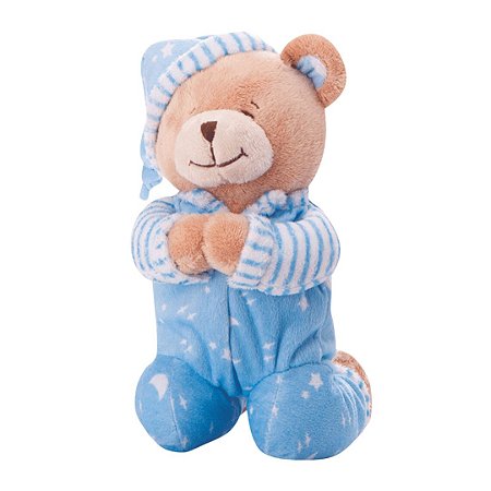Pelúcia Infantil Ursinho que Reza Azul - Buba