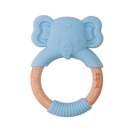 Mordedor em Silicone Elefante Azul - Buba
