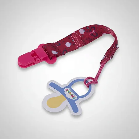 Prendedor De Chupeta Borboletinha Vermelho - Pimpolho