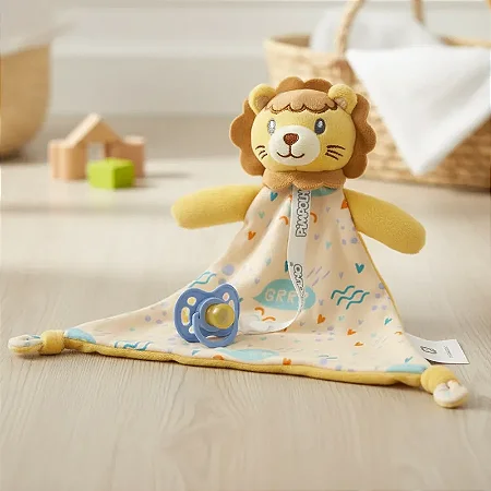 Naninha Bebê Com Prendedor De Chupeta Leãozinho - Pimpolho